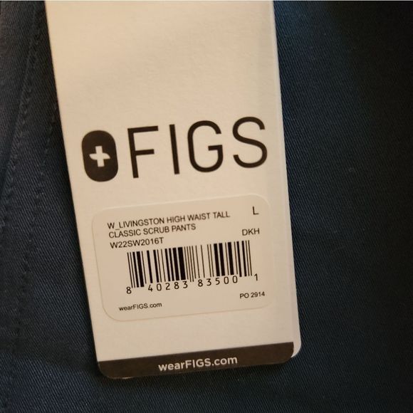 NWT Figs Dark Harbor Large Tall Livingston High Waisted Pants - Picture 1 of 2